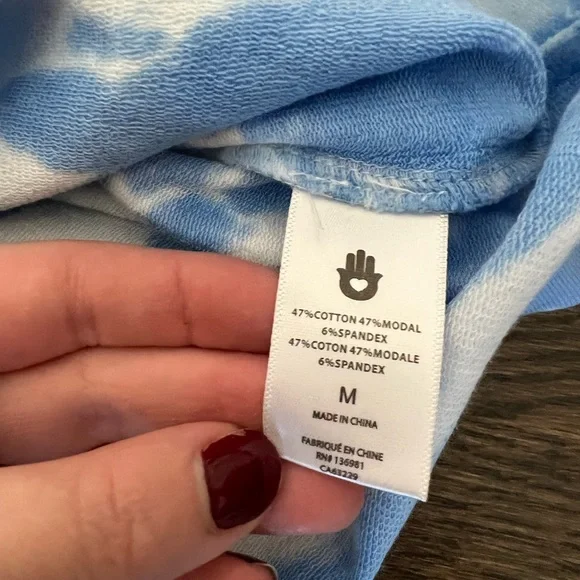 NWT Spiritual Gangster Aruba Tie Dye Luna Crop Hoodie Sz Medium - Picture 9 of 9